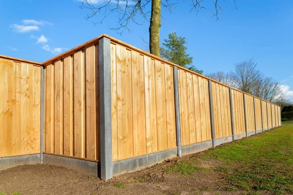 Wood and Metal Fence Installation